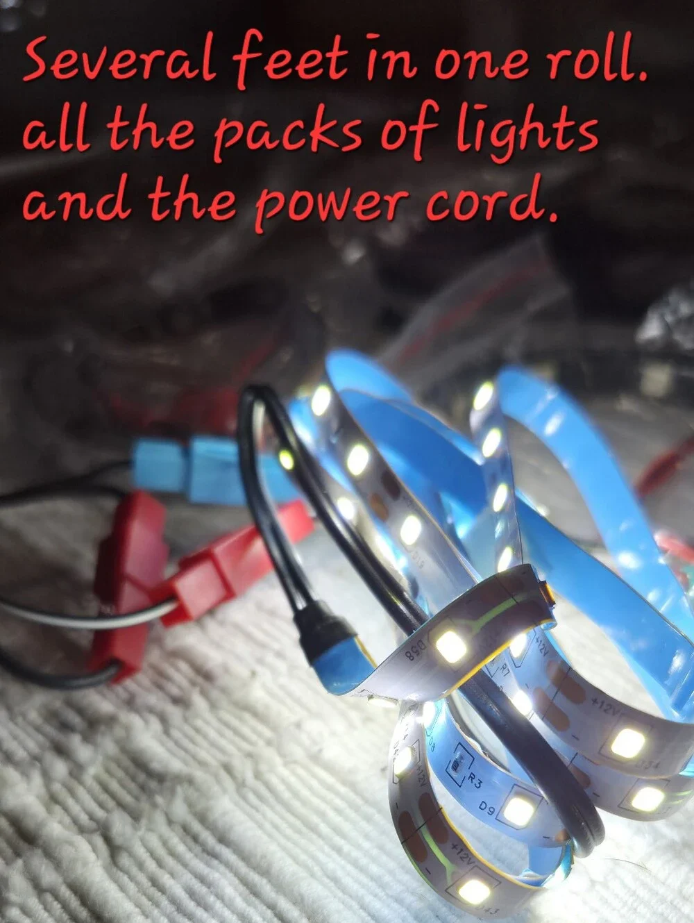 Lowest ..LED Strip Light Kit with Power Adapter - Black Lot